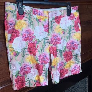 Men’s Satin Floral Shorts
